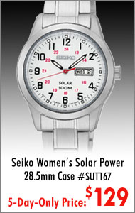 Seiko Ladies Railroad Apporved Solar Watch